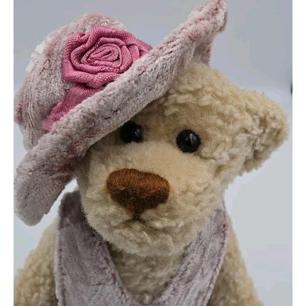 TY Beanie Babies Attic Treasures DARLENE Teddy Bear in Dress & Hat 1993